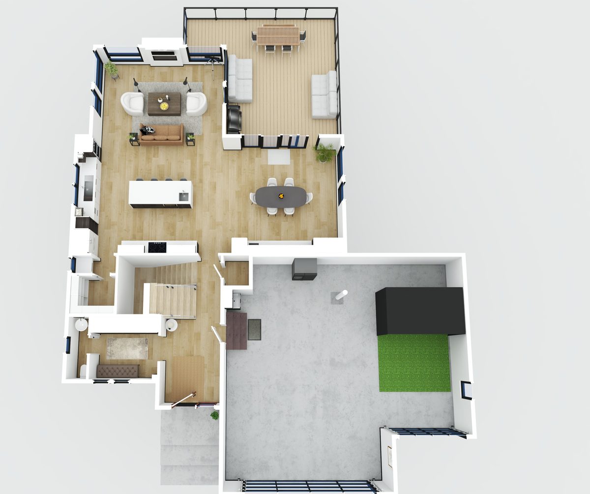 Floor plan: 3D + walkthrough