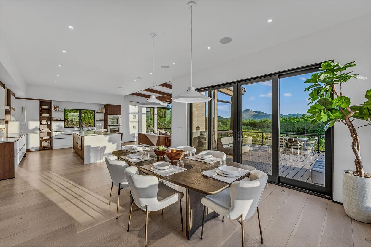 Interior: Dining + view